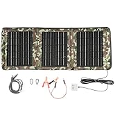 28W Portable Solar Panel Charger,Foldable Solar Charger with Dual USB Output, Lightweight ETFE So...