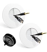 LEENUE Wall Cable Management Kit - Slim Round Wall Cable Pass Through Plates with Hole Saw Drill ...