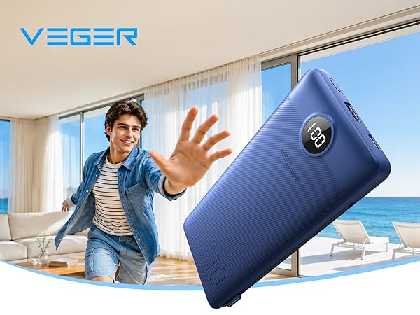 portable charger with built in plug