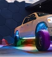 Livtee Underglow LED Lights for Car, Car Underglow Kit, RGB LED Strip Lights with App Control of ...