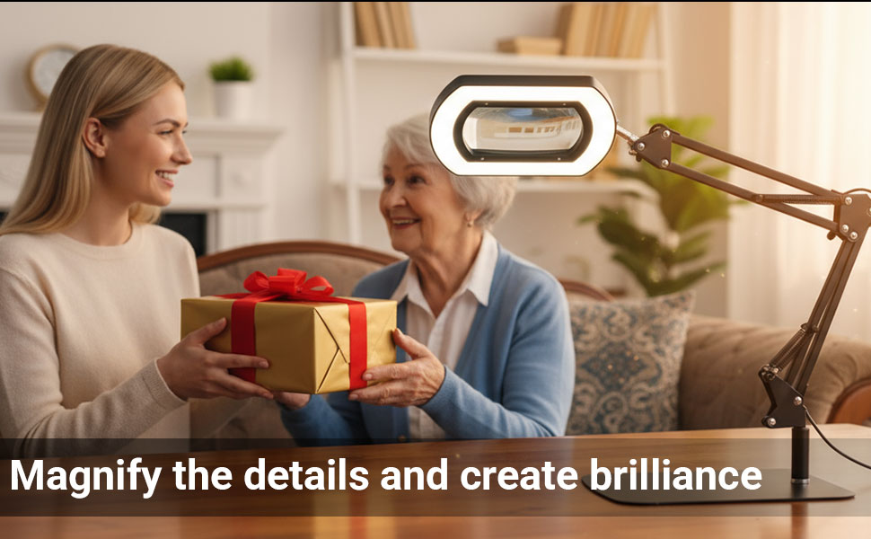 Magnifying Glass with Light and Stand