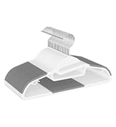 Heavy Duty Plastic Hangers 50 Pack with Non-Slip Design,0.2 Inches Thick,360°Swivel Hook Space Sa...