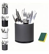 LIBODOUR Utensil Holder,360°Rotating Kitchen Utensil Holder For Counter,Cooking Silverware Organi...