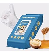 20 PCS Pet Glove Wipe, Cleaning Glove for Dog and Cat, Fur Face, Ear, Eye, Paws Cleaning Wipes, P...