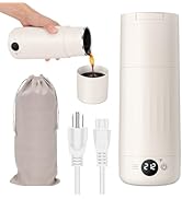 Portable Electric Kettle for Travel, 316 Stainless Steel Kettle, Hot Water Boiler with 2-In-1 Lid...