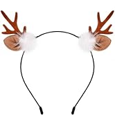 DS. DISTINCTIVE STYLE Reindeer Antlers Deer Ears Headband for Women Cute Christmas Hair Accessories