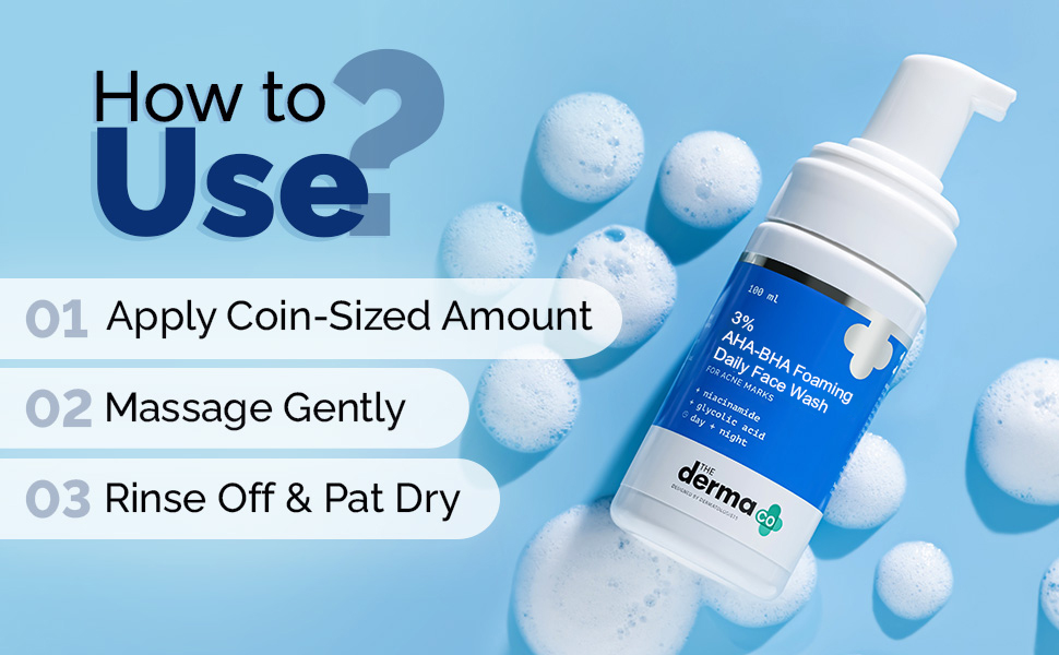 The Derma Co 3% AHA-BHA Foaming Face Wash
