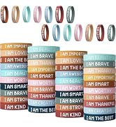 IDREAMBAND Motivational Wristbands for Students, Colorful Inspirational Rubber Bracelets, Classro...