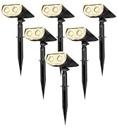 Linkind StarRayS Solar Lights Outdoor, 350LM Solar Spot Lights Outdoor, IP67 Waterproof Solar Lig...