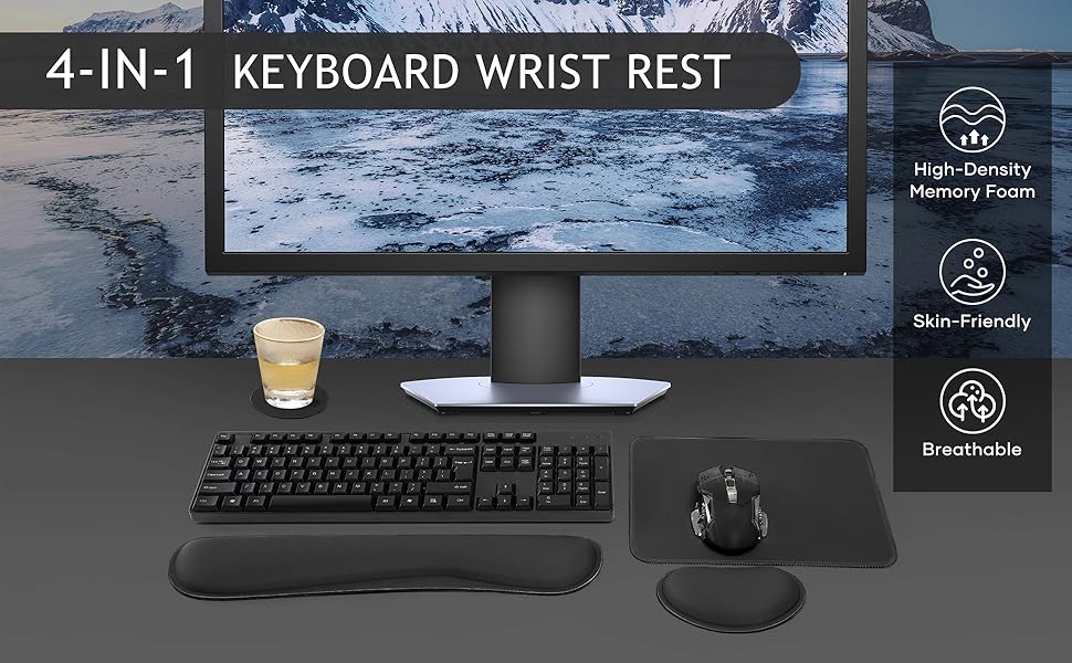 4-IN-1 KEYBOARD WRIST REST