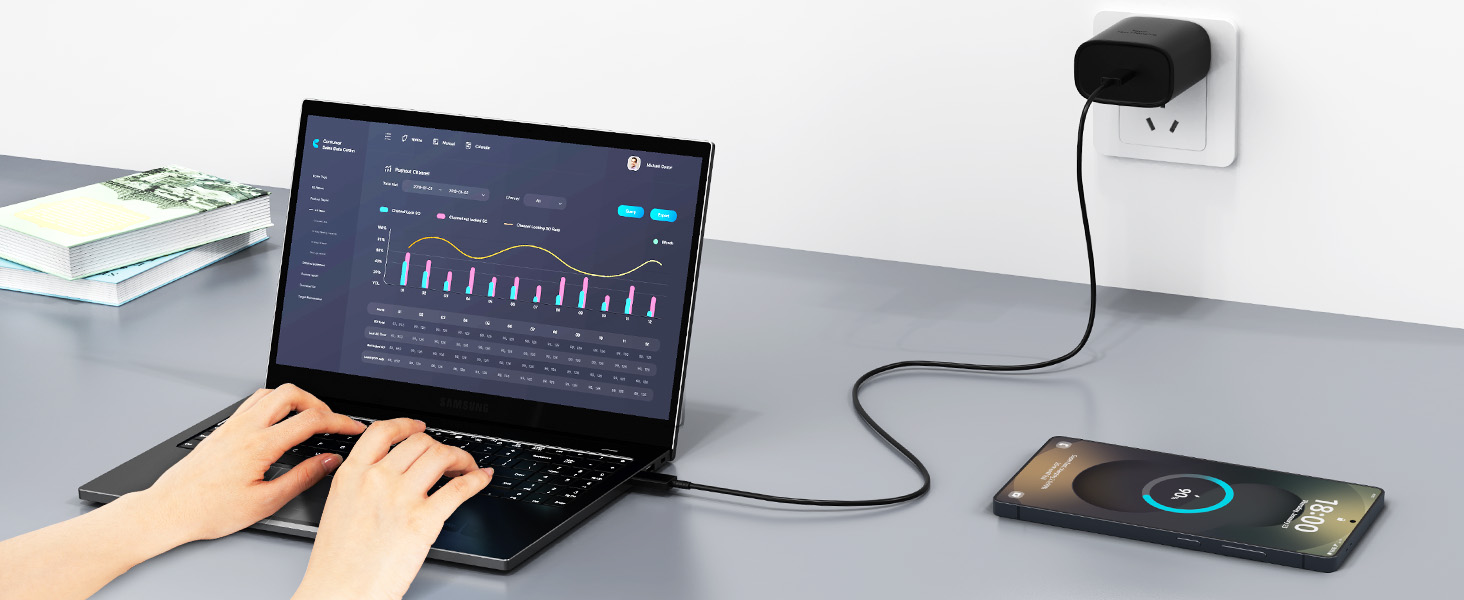 45W Samsung USB-C Super Fast Charger Type C Wall Charger Block