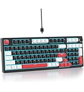 SbocKeeb 96% Wired Mechanical Gaming Keyboard,Gasket Structure RGB Backlit Keyboard,98 Key Hot Sw...