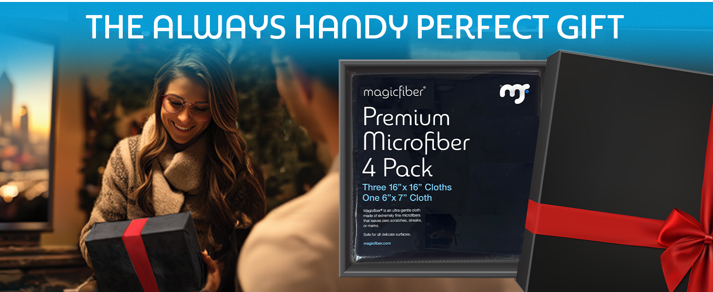 Perfect gift! Versatile microfiber cloths for screens, lenses. Ideal for any occasion.