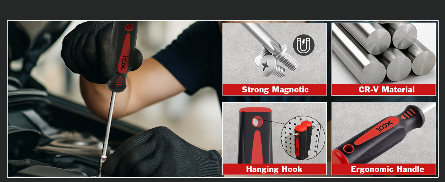 XOOL 18 PCS Magnetic Screwdriver Set with Case