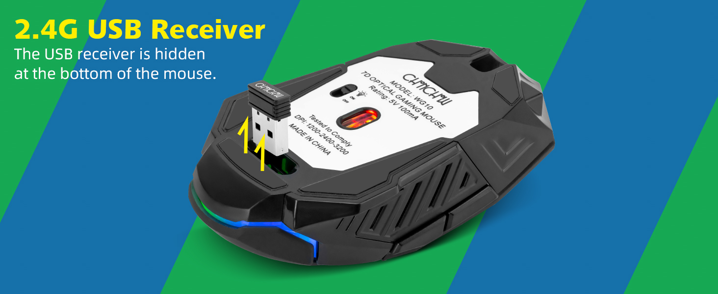 USB wireless gaming mouse