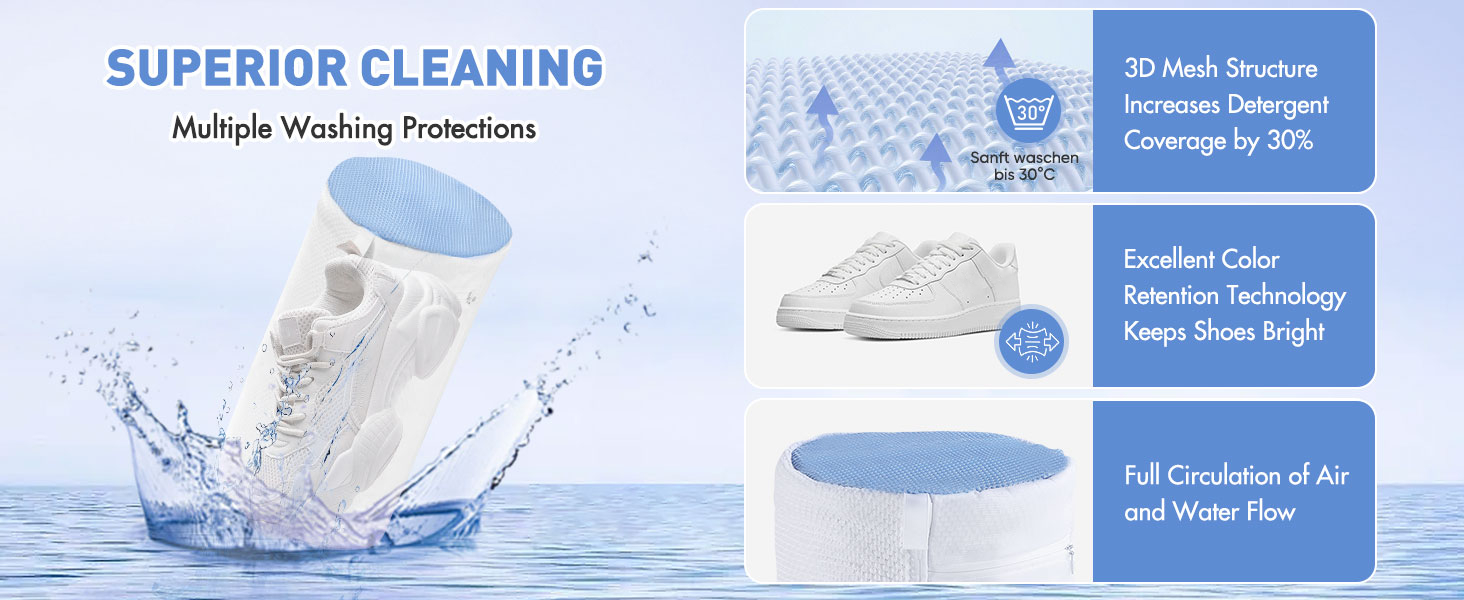 Sneaker washing machine bag