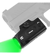 MCCC Tactical Flashlight Compact,Green Hunting Light,Magnetic Rechargeable for Pistol,Handgun,Sho...
