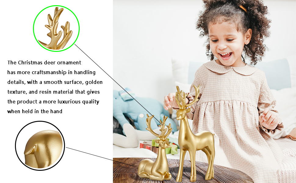 Christmas 2-piece set of deer ornaments