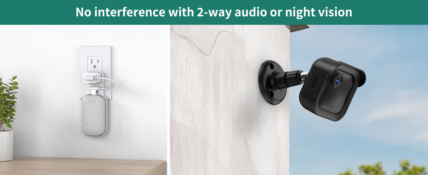 No interence with 2-way audio or night vision
