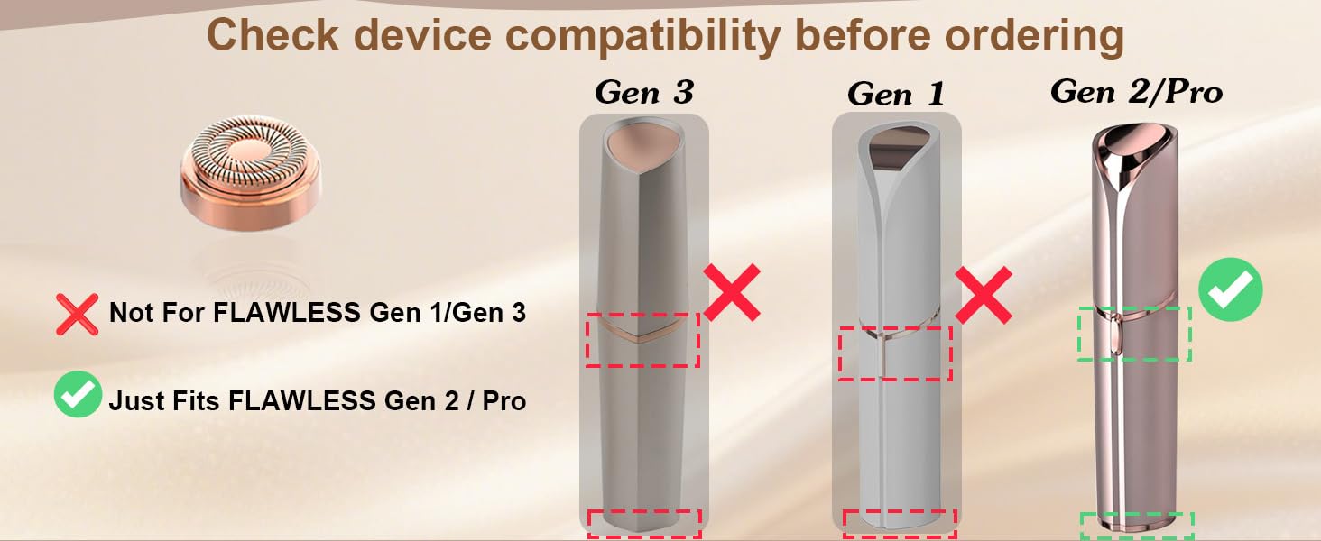 flawless replacement heads gen 2