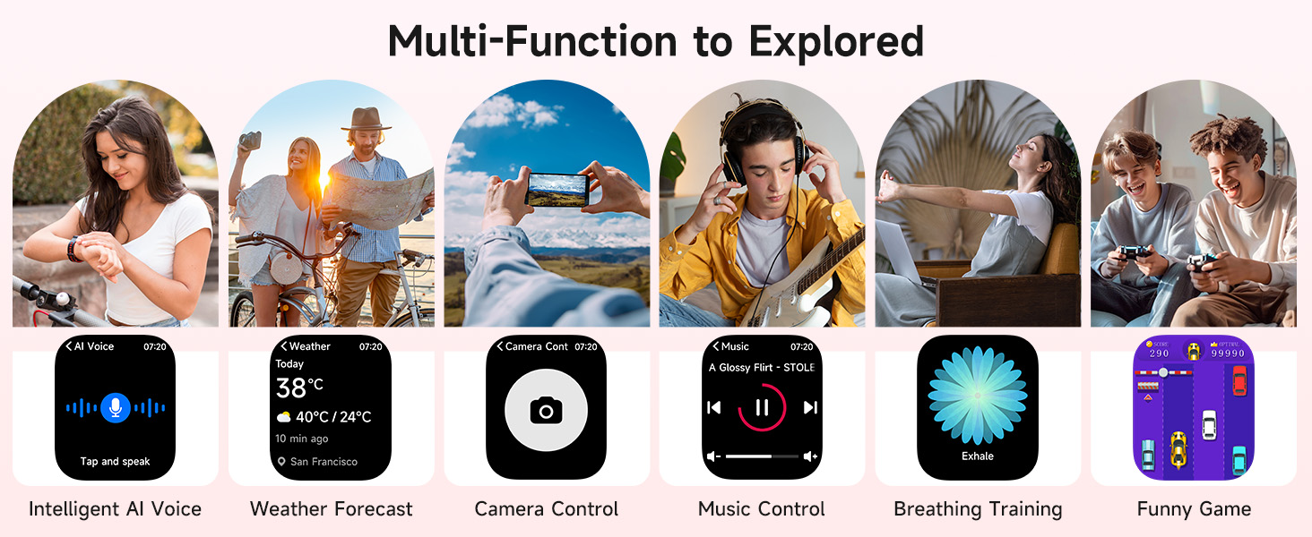 Smart Watch for Women Android &amp;amp; iPhone, IP68 Waterproof Activity Fitness Tracker