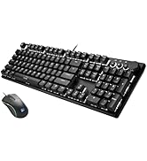 i-rocks Combo | K74M Illuminated Mechanical Keyboard (Brown Switches) Bundle with M40E Esports Gr...