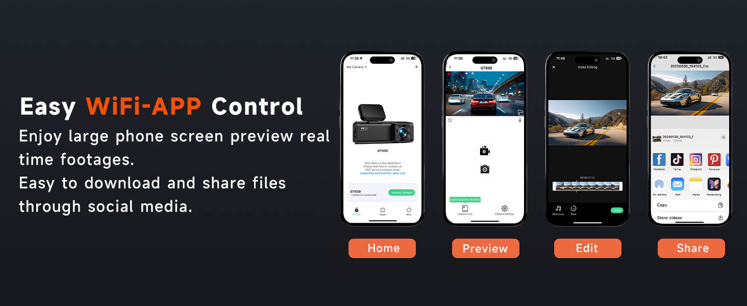 dash cam front and rear