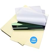 Tattoo Transfer Paper, Zoolion 100 Sheets Tattoo Stencil Paper, 4 Layers Tattoo Paper for Tattooi...
