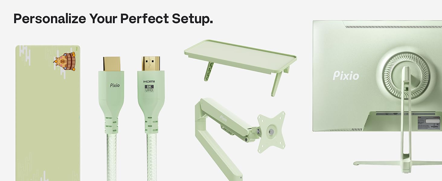 Pixio PX278 Wave Mint Green 27 inch 180Hz Refresh Rate Quad HD 1440p Resolution Fast IPS Panel 1ms G...