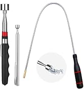 3 Pack Telescoping Magnet Pick-up Tool Set, Extendable Magnetic Pick Up Tools&amp;Bendable Spring Mag...