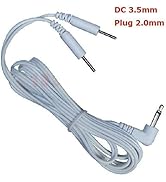 UBANU 6 Pcs TENS Wires Pin Electrode DC 3.5mm Plug Cables, Electrode Lead Wire Adapters, Featurin...