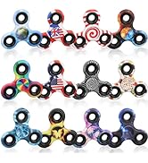 12PCS Fidget Spinner Toy Pack for Kids Adults, Metal Tri-Spinner Fidget Toy Set, Sturdy Hand Spin...