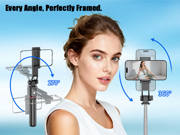 selfie stick, tripod, light