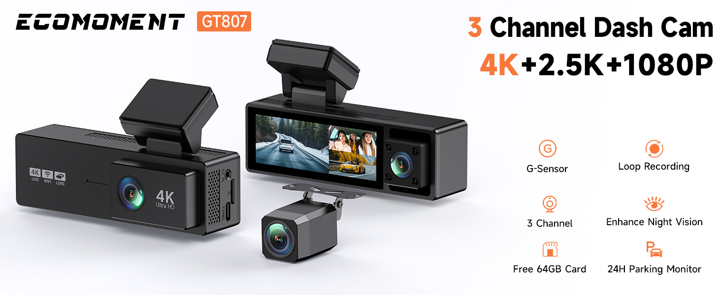 3 Channel Dash Cam