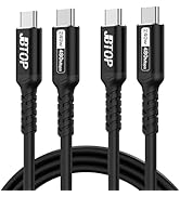 JBTOP 240W Type C to USB C Cable(3FT, 2packs) 48V5A Fast Charging USB Cable Compatible with iPhon...