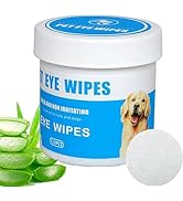 Pet Eye Wipes For Dogs, Natural Dog Wipes for Paws and Eyes,Gentle and Safe Dog Wipes Cleaning fo...