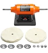 VEVOR 3/4HP Bench Buffer Polisher, 8-inch Bench Polishing Buffing Machine, 3450RPM Single Speed B...