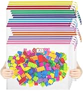 20pcs Mesh Zipper Pouch Bags Puzzle Storage Bags, A3 17x12 Inches Large Reusable Clear Zipper Pou...