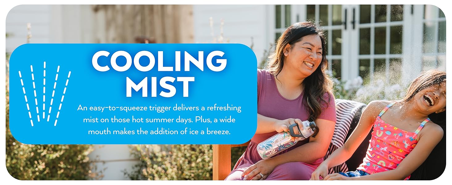 O2Cool Mist N Sip Cooling Mist Family Using Misting Function