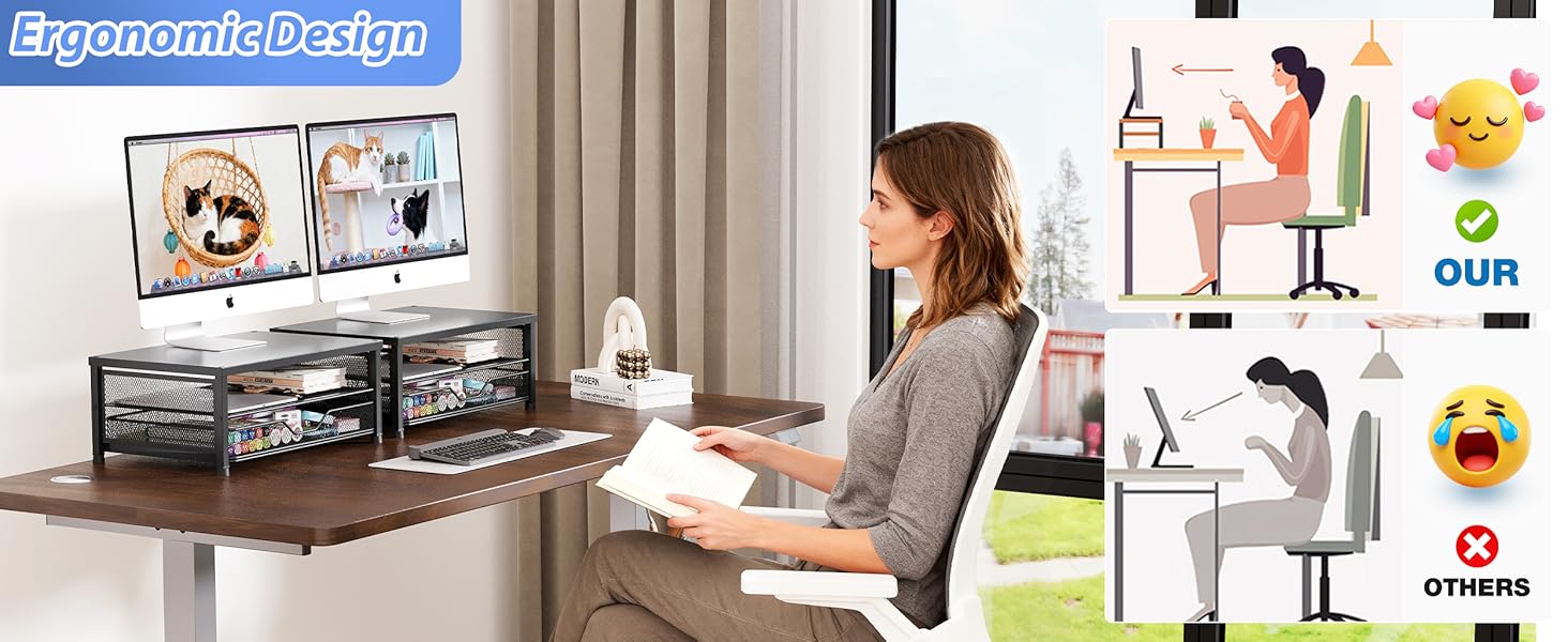 monitor stand for desk organizers and accessories computer stand riser office organization desktop 