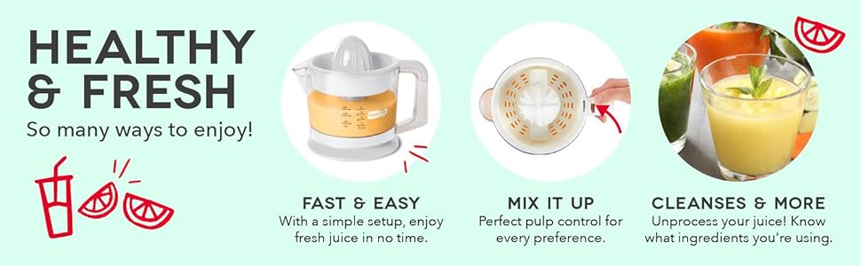 Juicer, citrus juicer, electric, juice, dressings, fresh, healthy