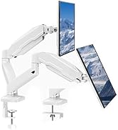 MOUNT PRO Dual Monitor Mount Fits 13 to 32 Inch Computer Screen, Height Adjustable Monitor Stand ...