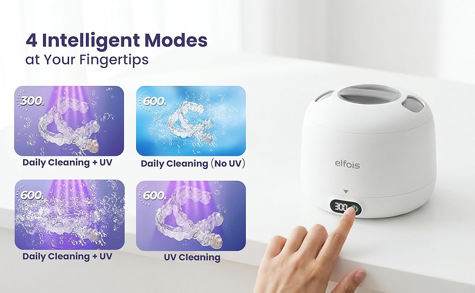 4 Intelligent Cleaning modes