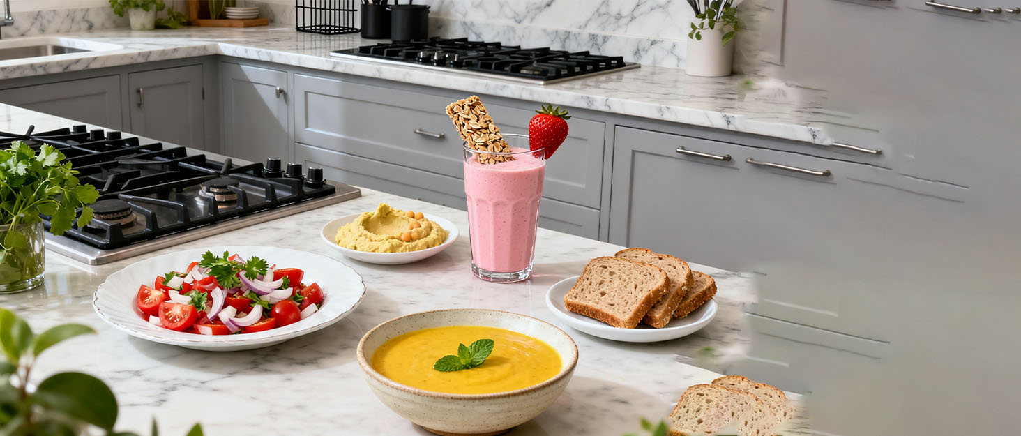 Hand blender in kitchen