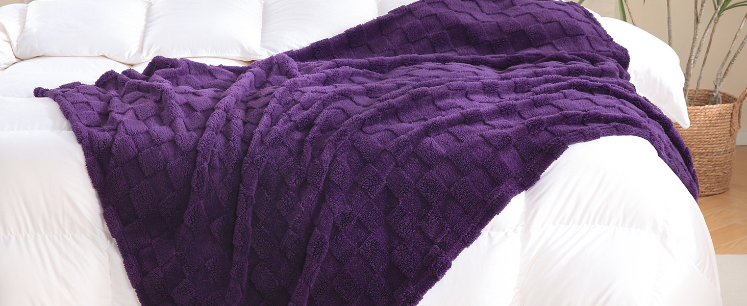 DEEP PURPLE THROW BLANKET