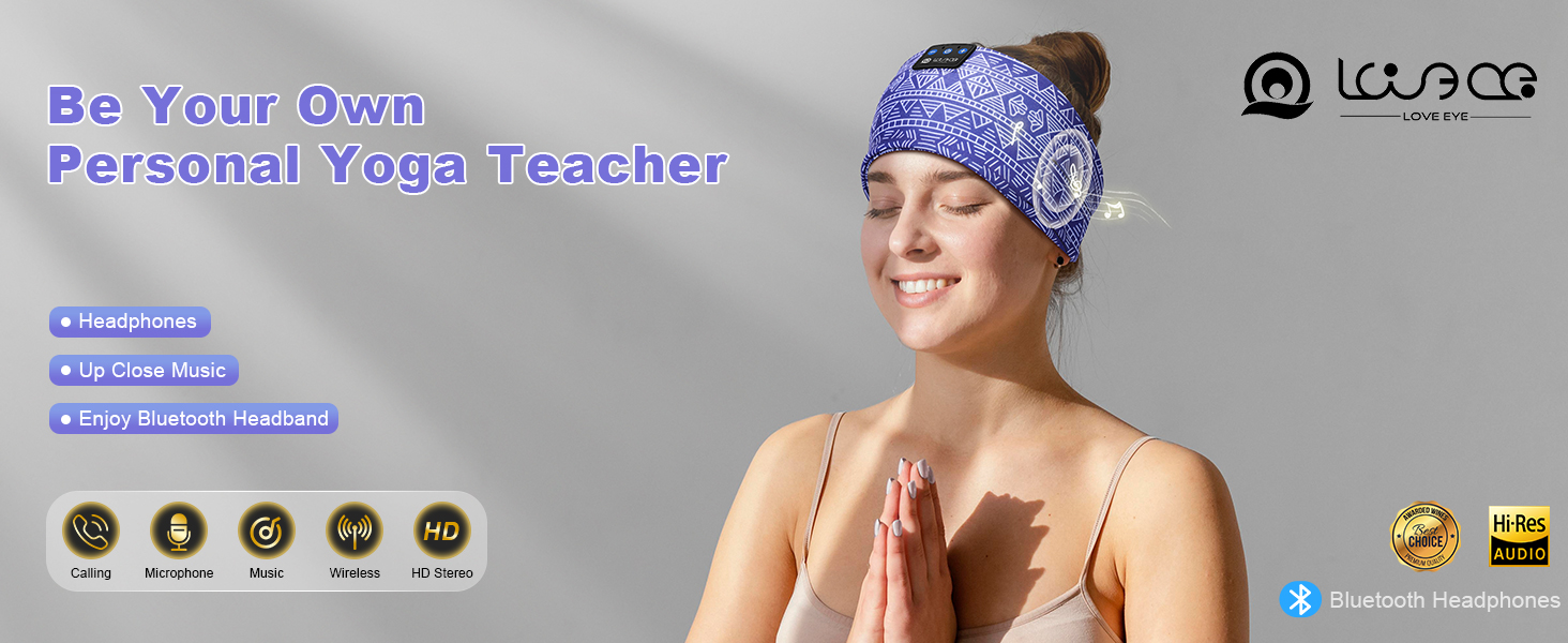 LOVE EYE Bluetooth Headband Headphones