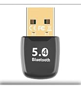 Bluetooth 5.4 Adapter for PC, USB Bluetooth Dongle Receiver for Wireless Keyboard, Mouse, Headpho...
