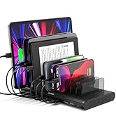 SUIDEK Charging Station for Multiple Devices, 120W PD Charging Station with QC 3.0 &amp; PD 60W/18W P...