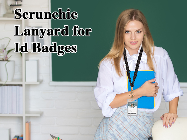 scrunchie lanyard lanyard teacher lanyard with id holder