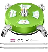 PWACCS 14" Pressure Washer Surface Cleaner, Stainless Steel Surface Cleaner for Power Washer, Pre...